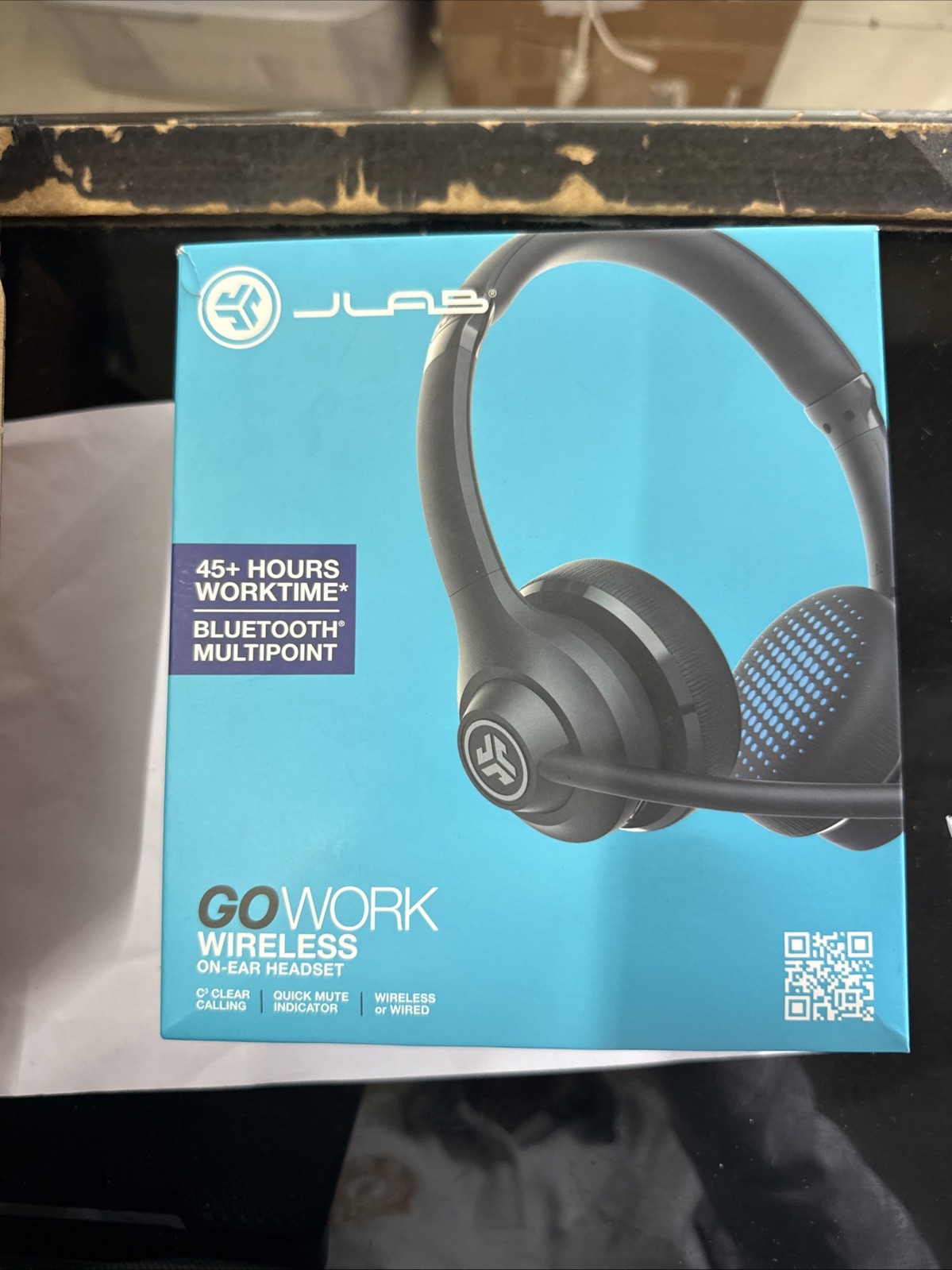 JLab Go Work HBGOWORKRBLK4 Wireless On-Ear Headphones