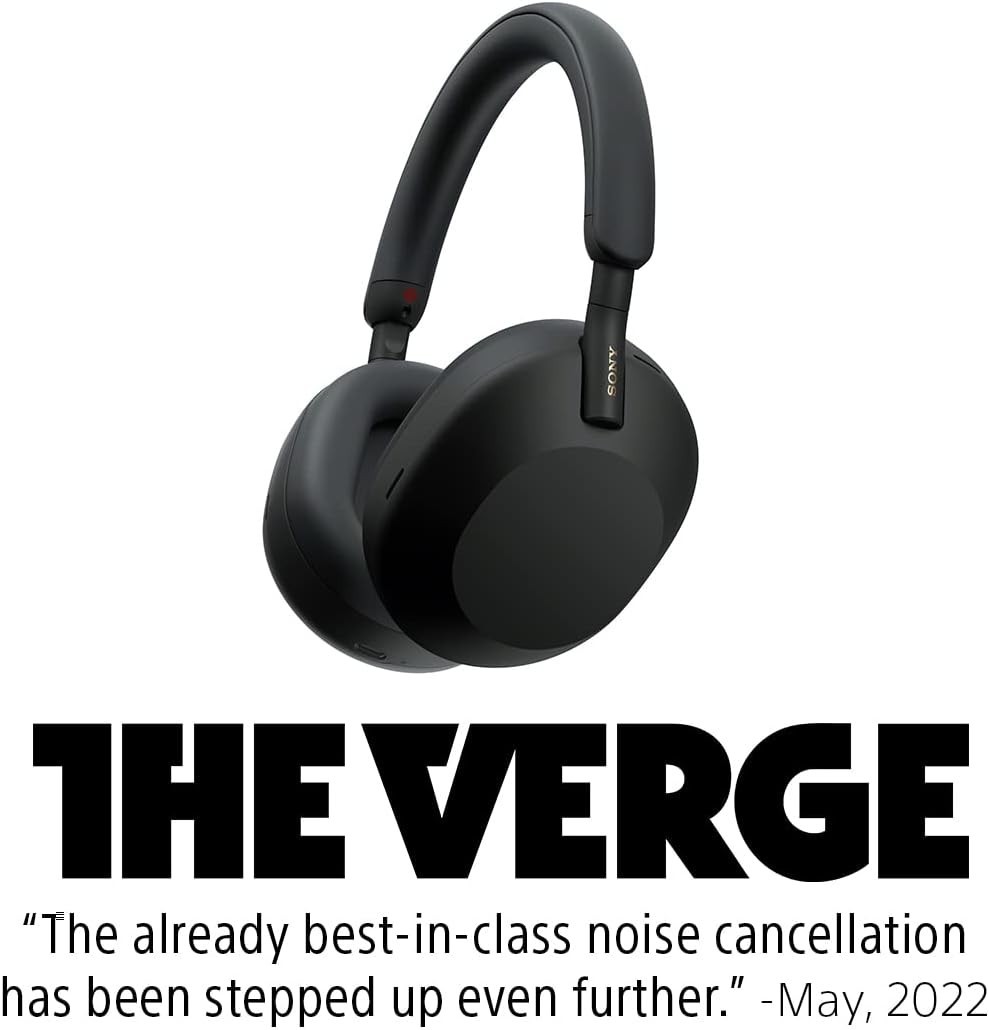 Sony WH-1000XM5 Wireless Headphones Midnight Blue Noise Canceling Touch Control
