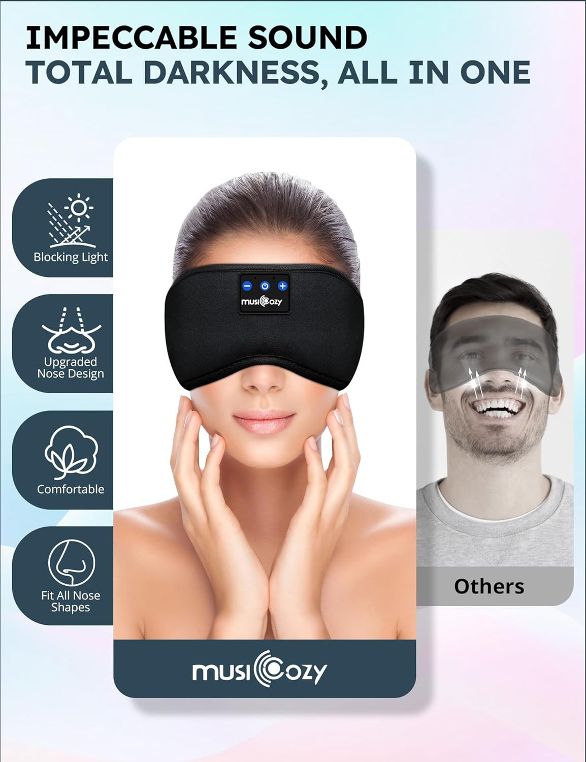 Sleep Headphones, Bluetooth 5.4 Sleep Mask Headband Headphones Sleeping Eye Mask