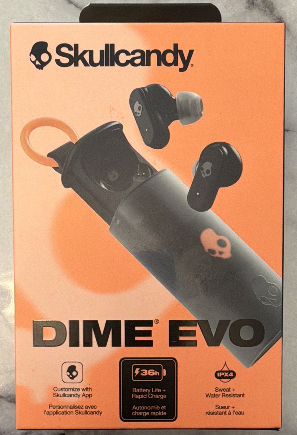 Skullcandy Dime Evo True Wireless Bluetooth In-Ear Earbuds w/ Clip Case Black
