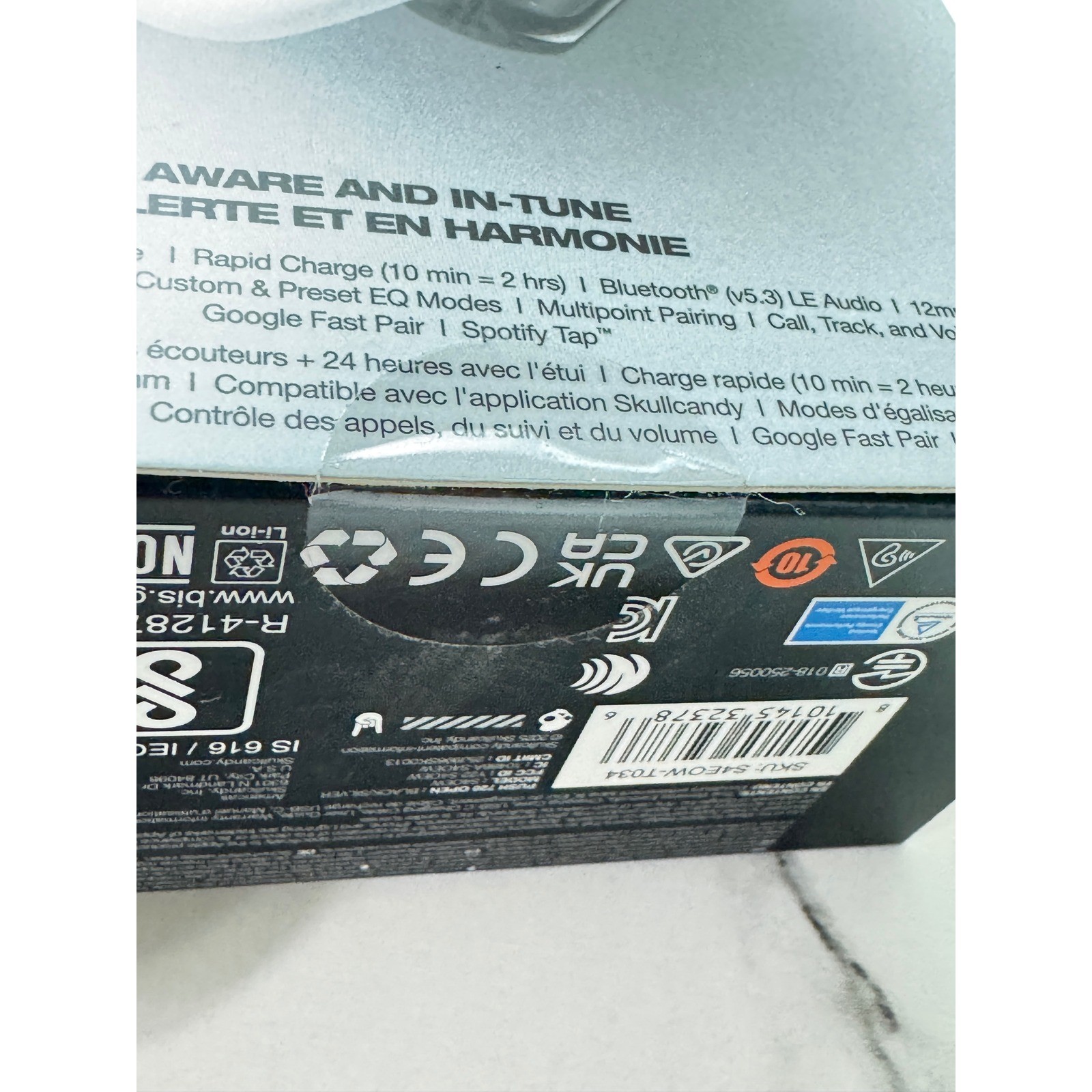 Skullcandy Push 720 Open Ear Clip-On Wireless Earbuds Black S4EOW-T034 NEW