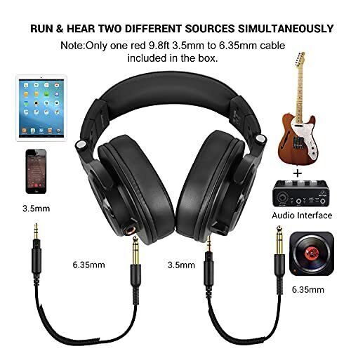 Genuine OneOdio A71 Professional Wired Over Ear Headphones Studio Stereo Sound