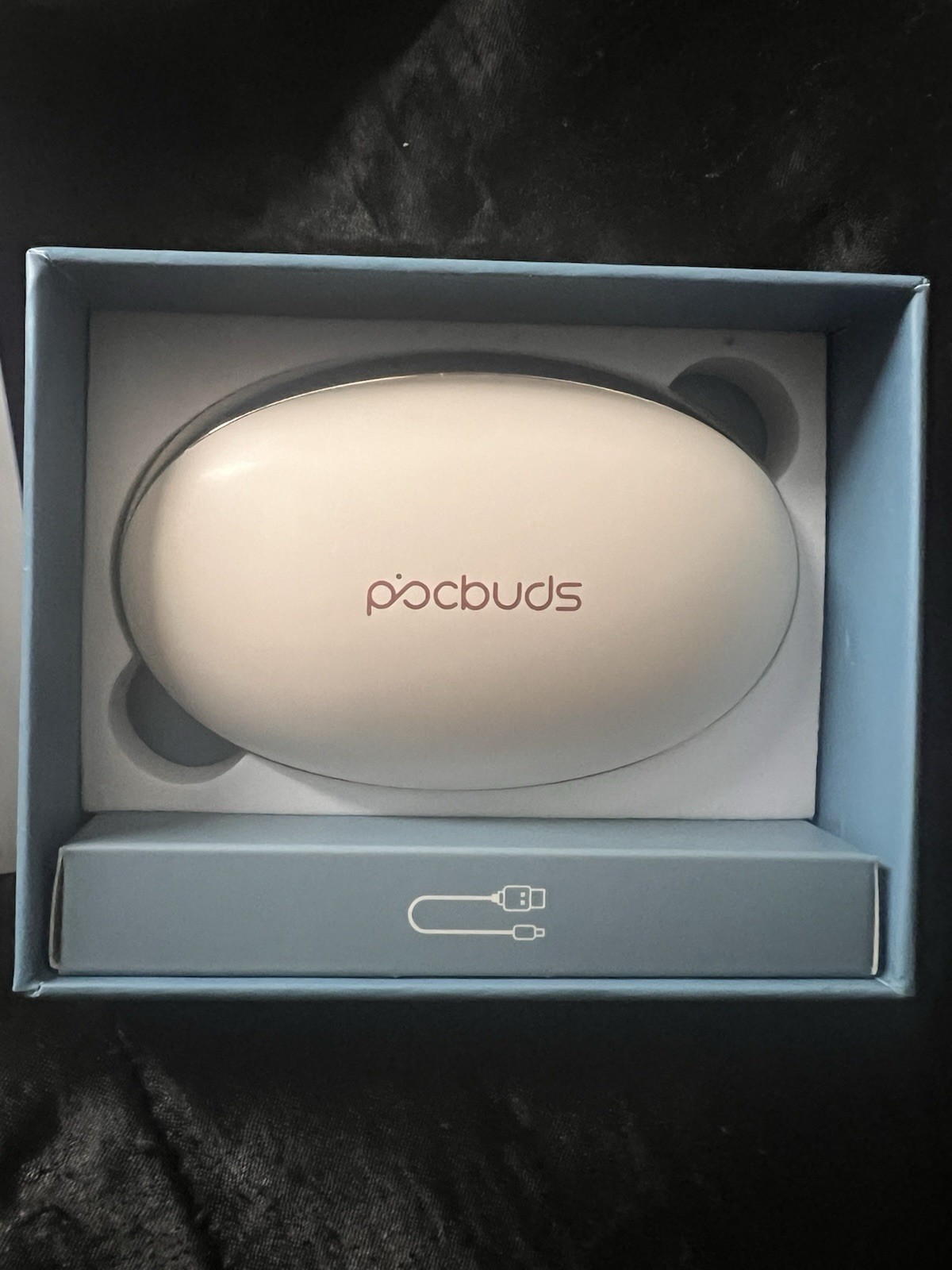 Pocbuds -Over-Ear Headphones -White/Silver (Open Box )