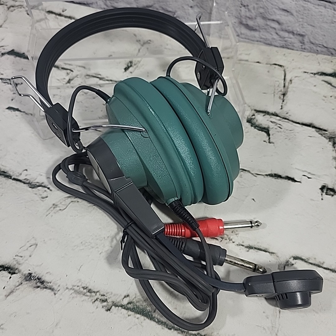 Vintage Bell And Howell Mono Headset Mic Headphones Heavy Duty
