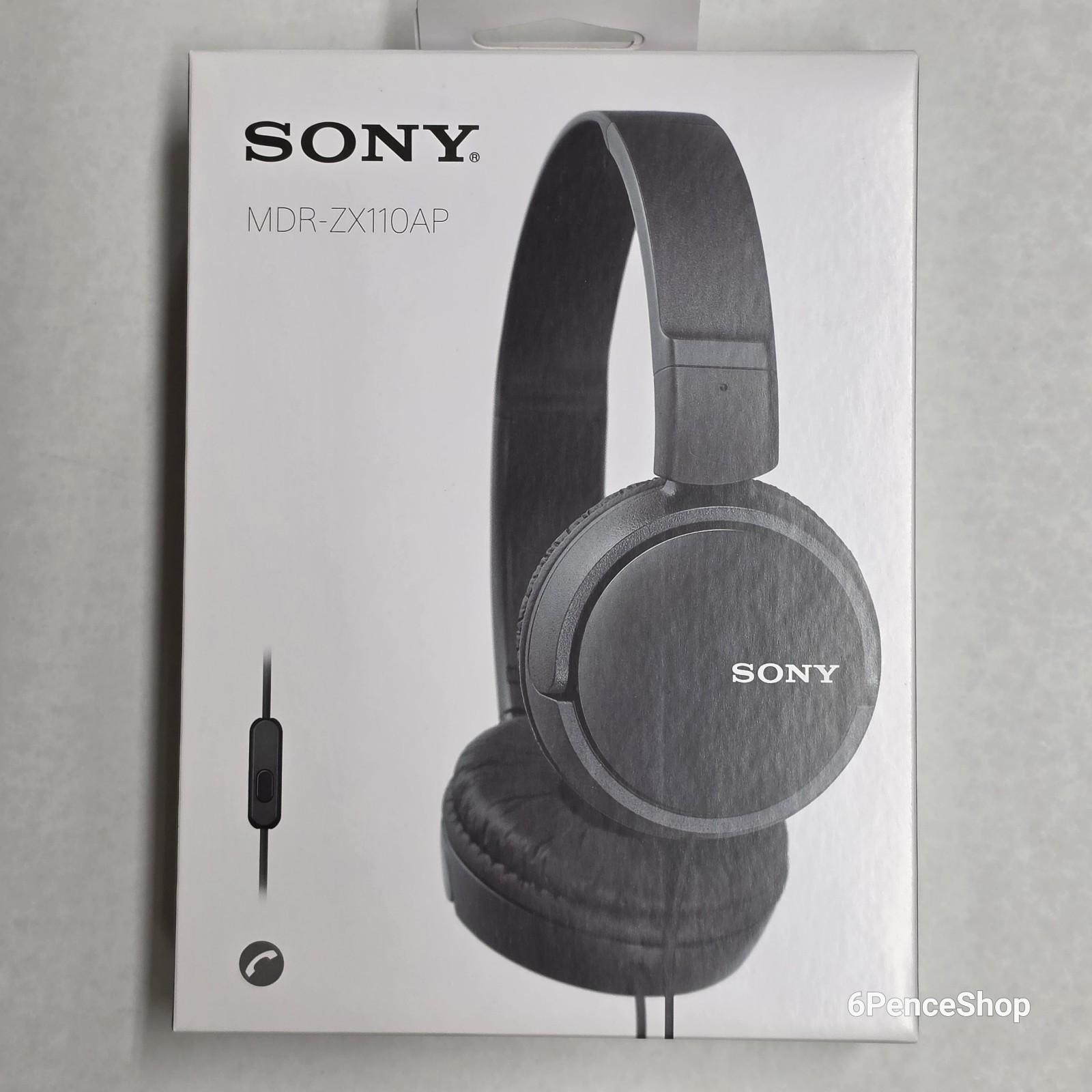 Sony MDR-ZX110AP Stereo Headphones for Smartphone – Wired (Black) Corded 3.5mm