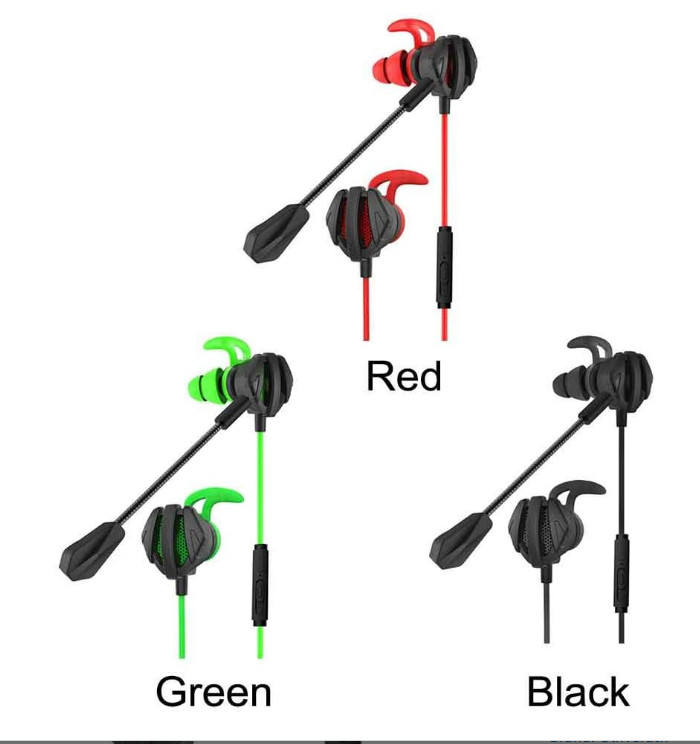 G6 Gaming Earbuds Wired 3.5mm Dual Mic In-Ear Headphones for PC Phone