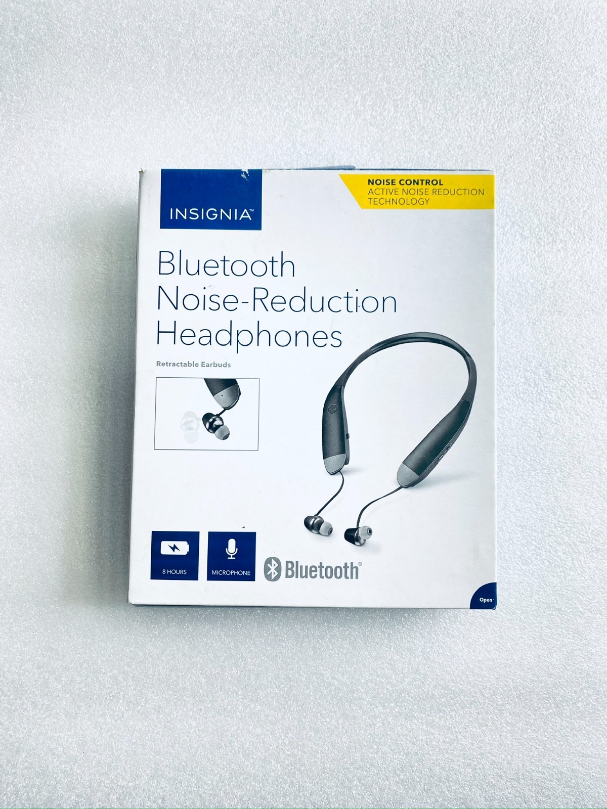 Insignia Wireless Bluetooth In-Ear Black Headset With Microphone, NS-CAHBTEBNC-B