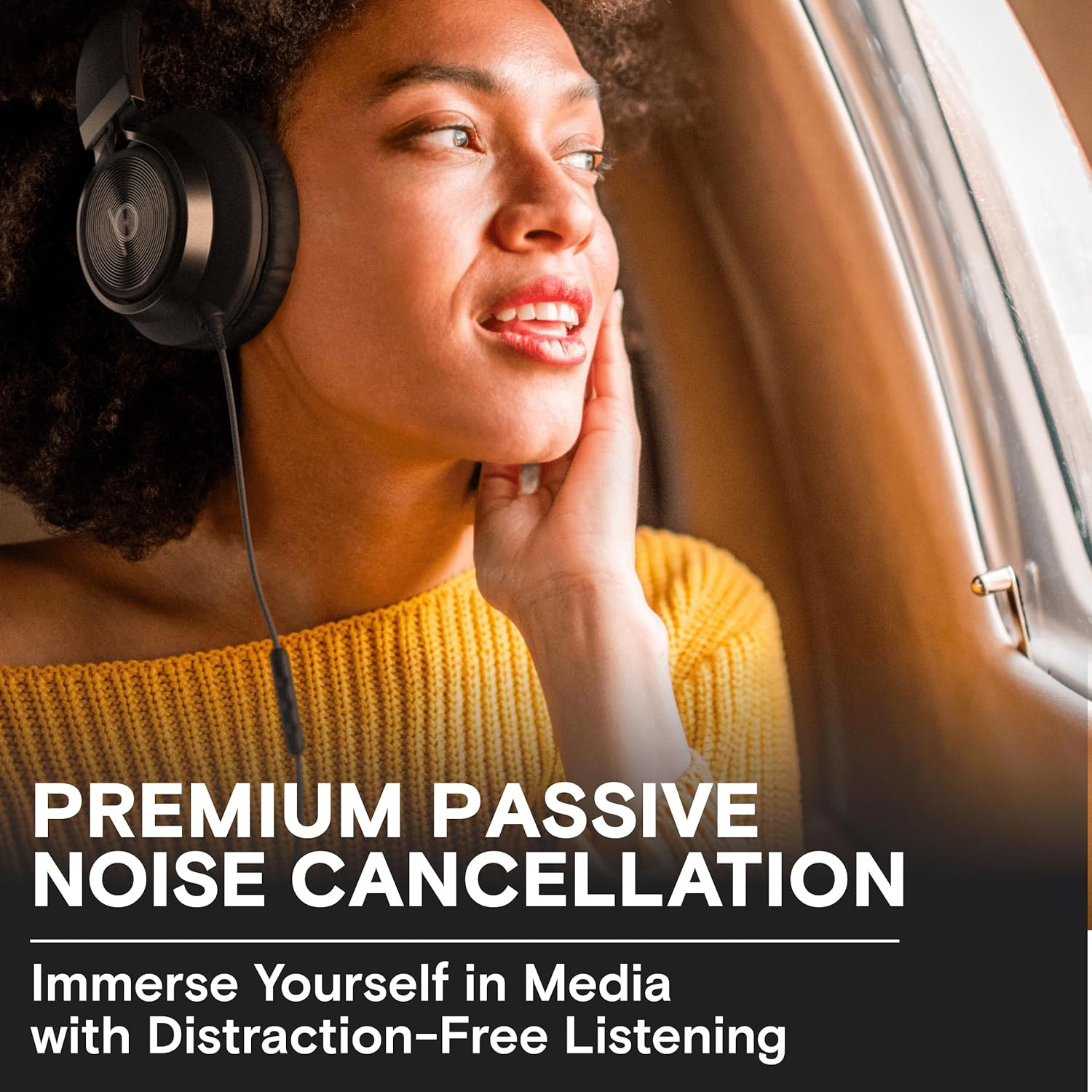 CL750 Wired Headphones with Mic & Volume Control — Noise Isolating On-Ear Headph
