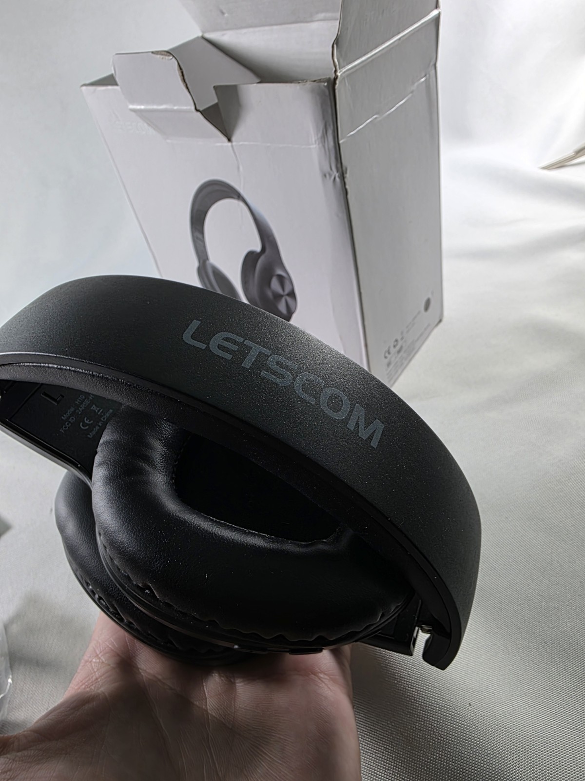 Letscom H10 Wireless Headphones, HiFi Audio, Powerful Bass, Built-in Mic, Black