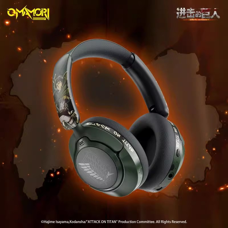 Anime Attack on Titan Levi Ackerman Head Mounted Wireless Bluetooth Headphones