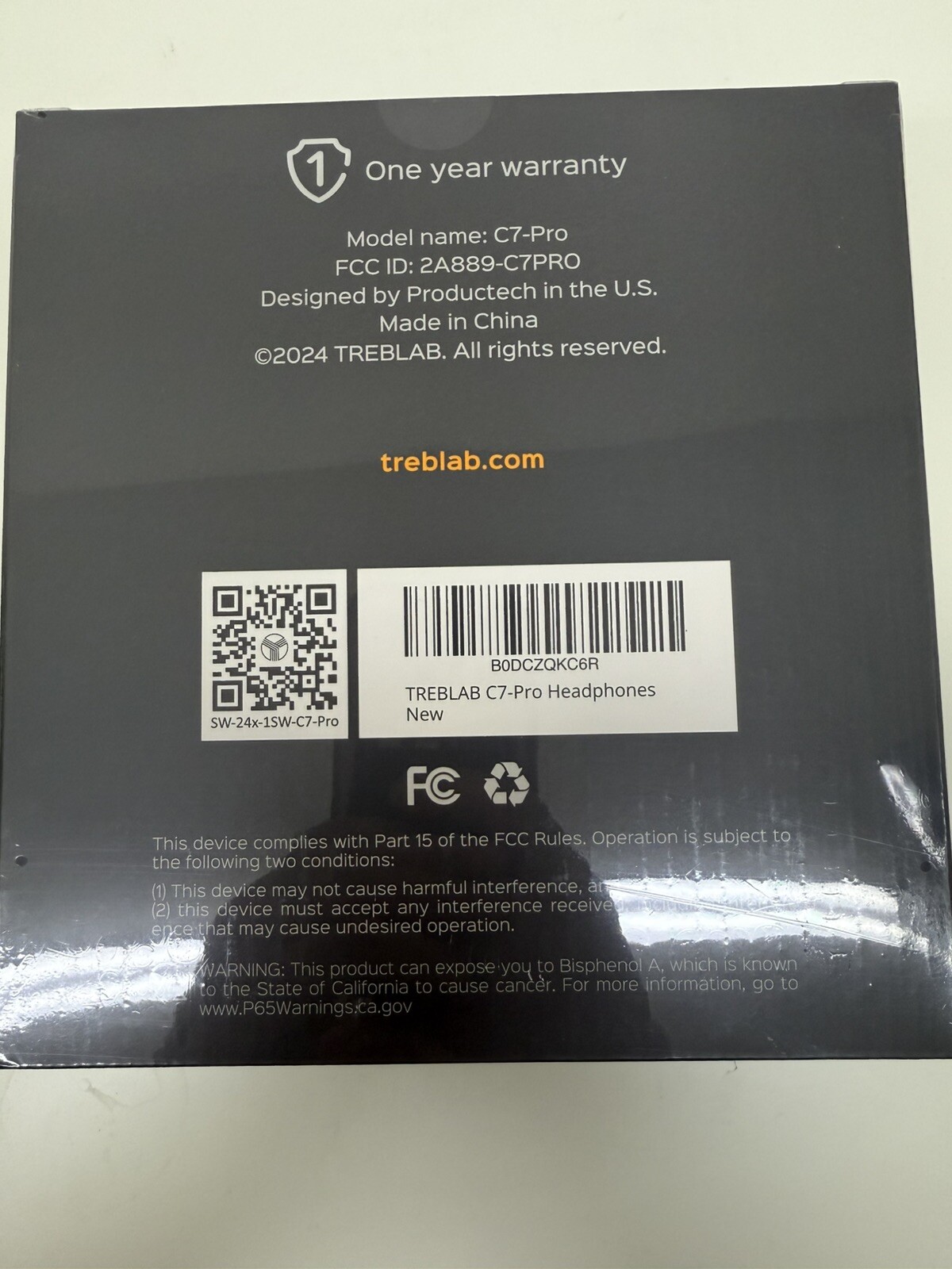 TREBLAB C7-Pro Wireless Bluetooth Headset, 45H Playtime, Bluetooth 5.3