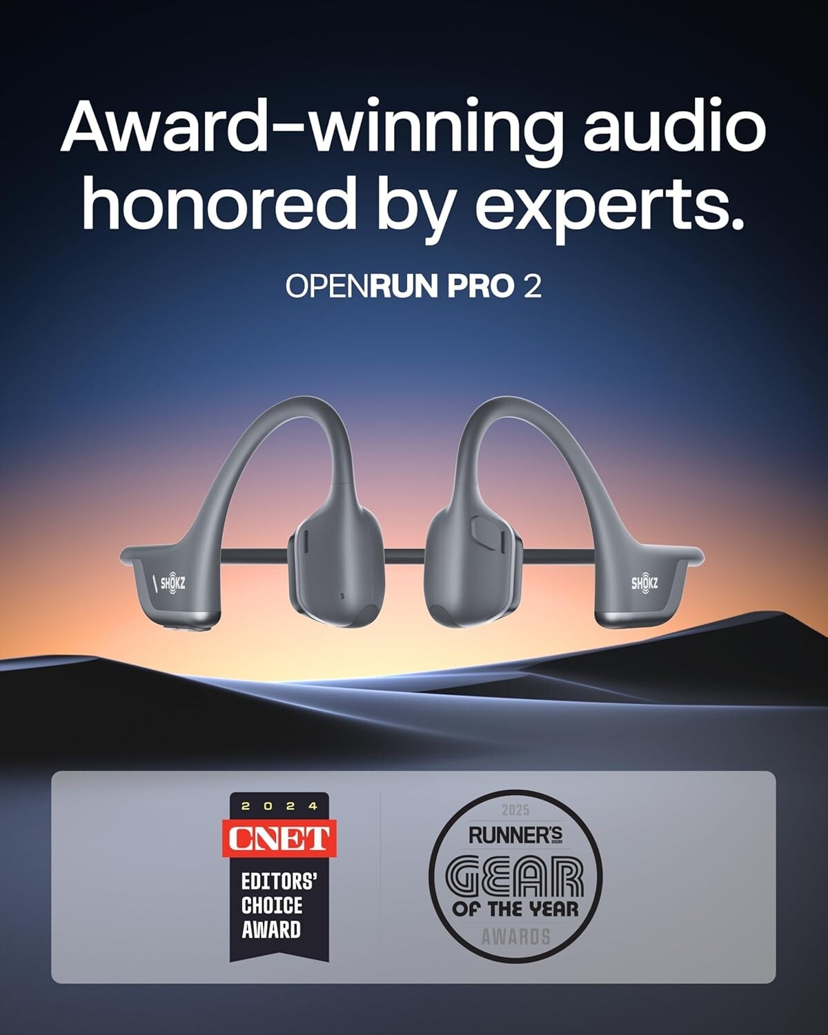 Shokz Open Run Pro 2 Mini Bone Conduction Sports Headphones – blue