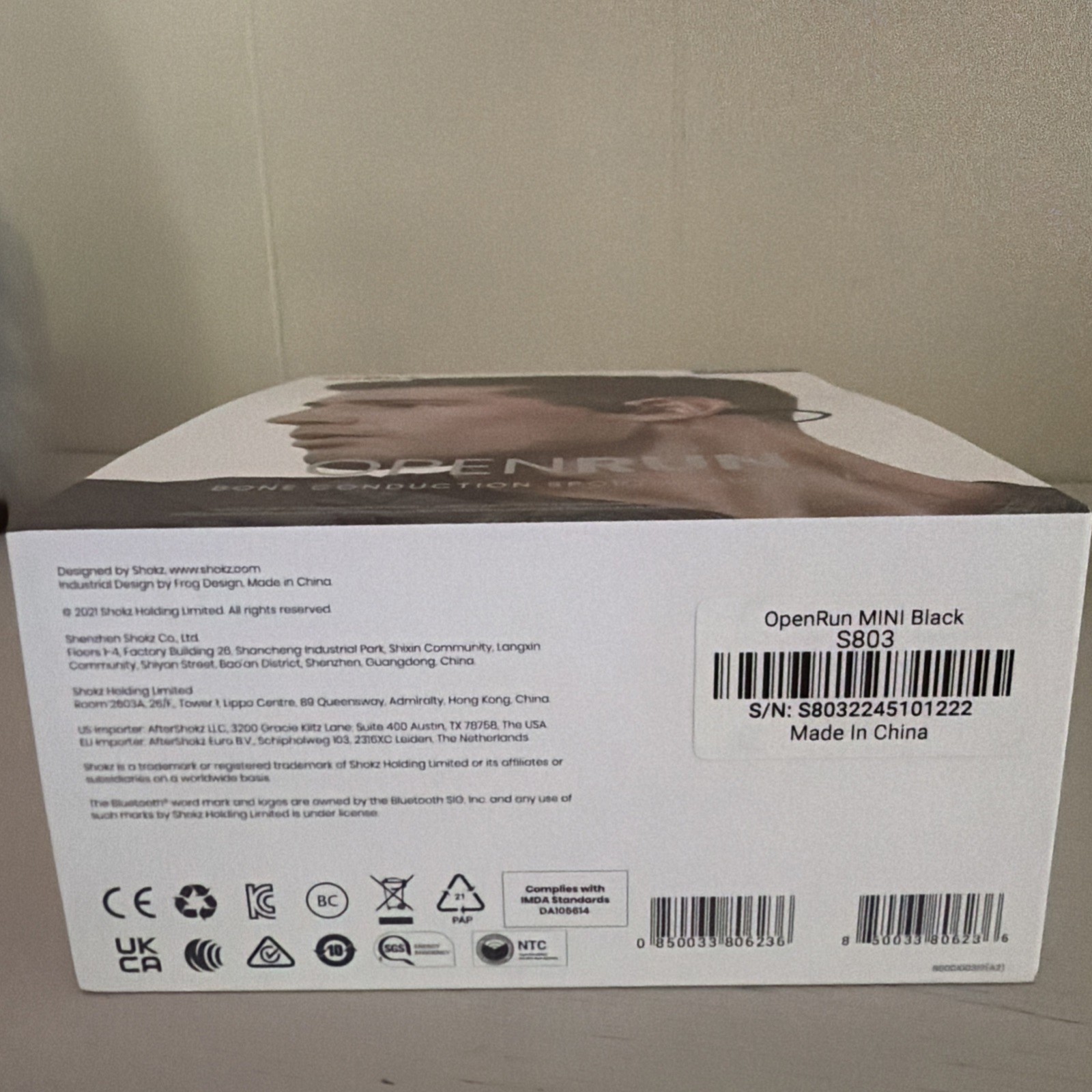 Shokz OpenRun Mini Wireless Bone Conduction Headphones – Black (S803BK)