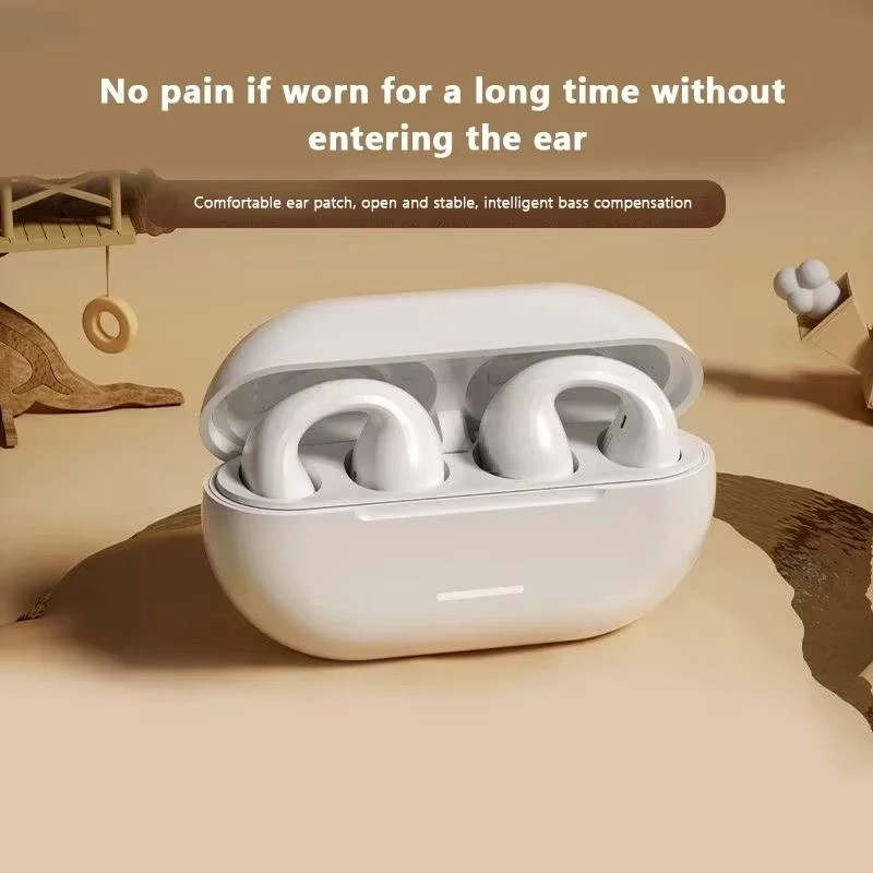 T75 Bone Conduction Wireless Headphones Bluetooth 5.3 Sports Earphones HiFi Mic.