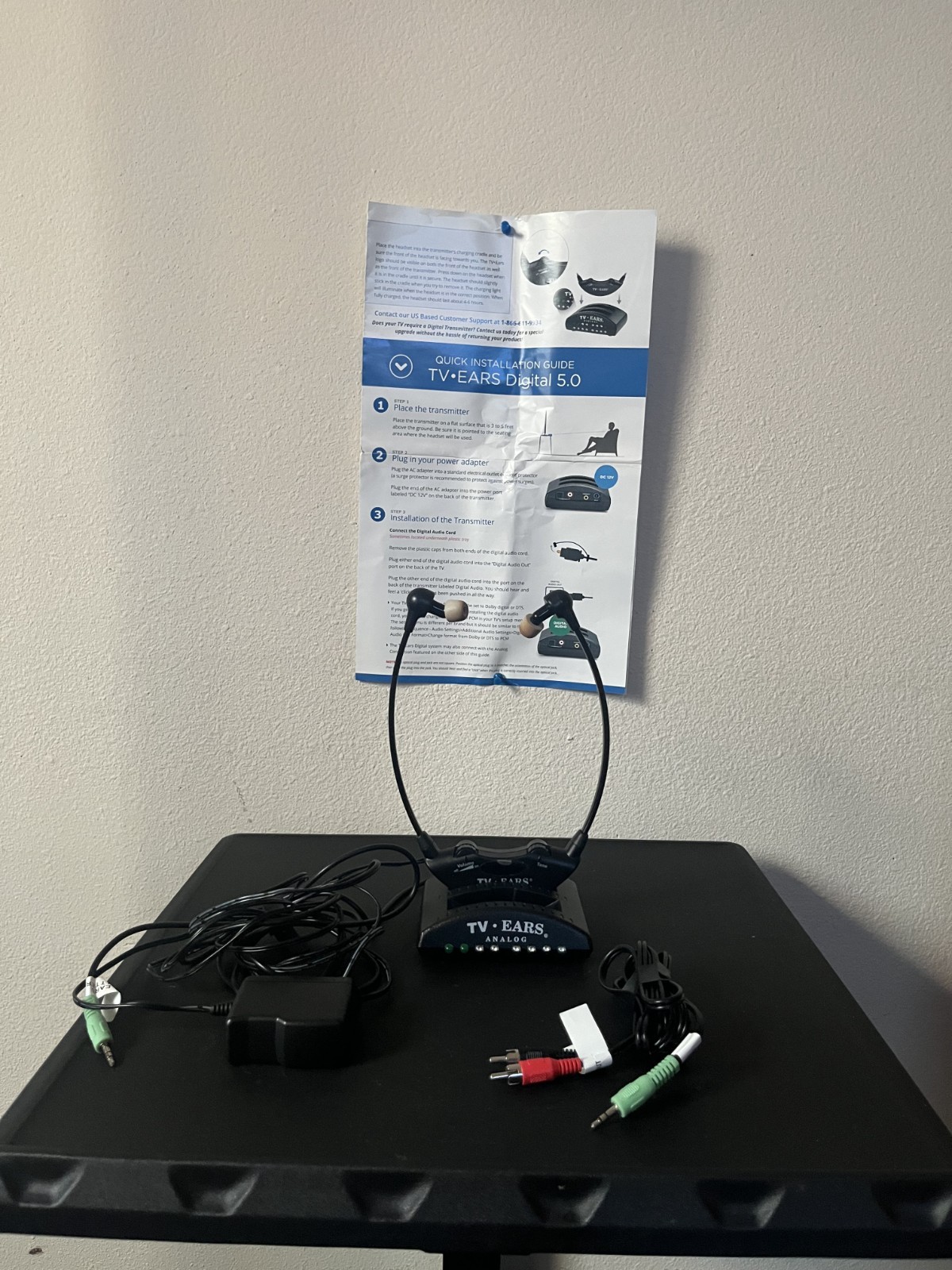 TV Ears Original 5.0 Voice Clarifying TV Headset for Digital & Analog Connection