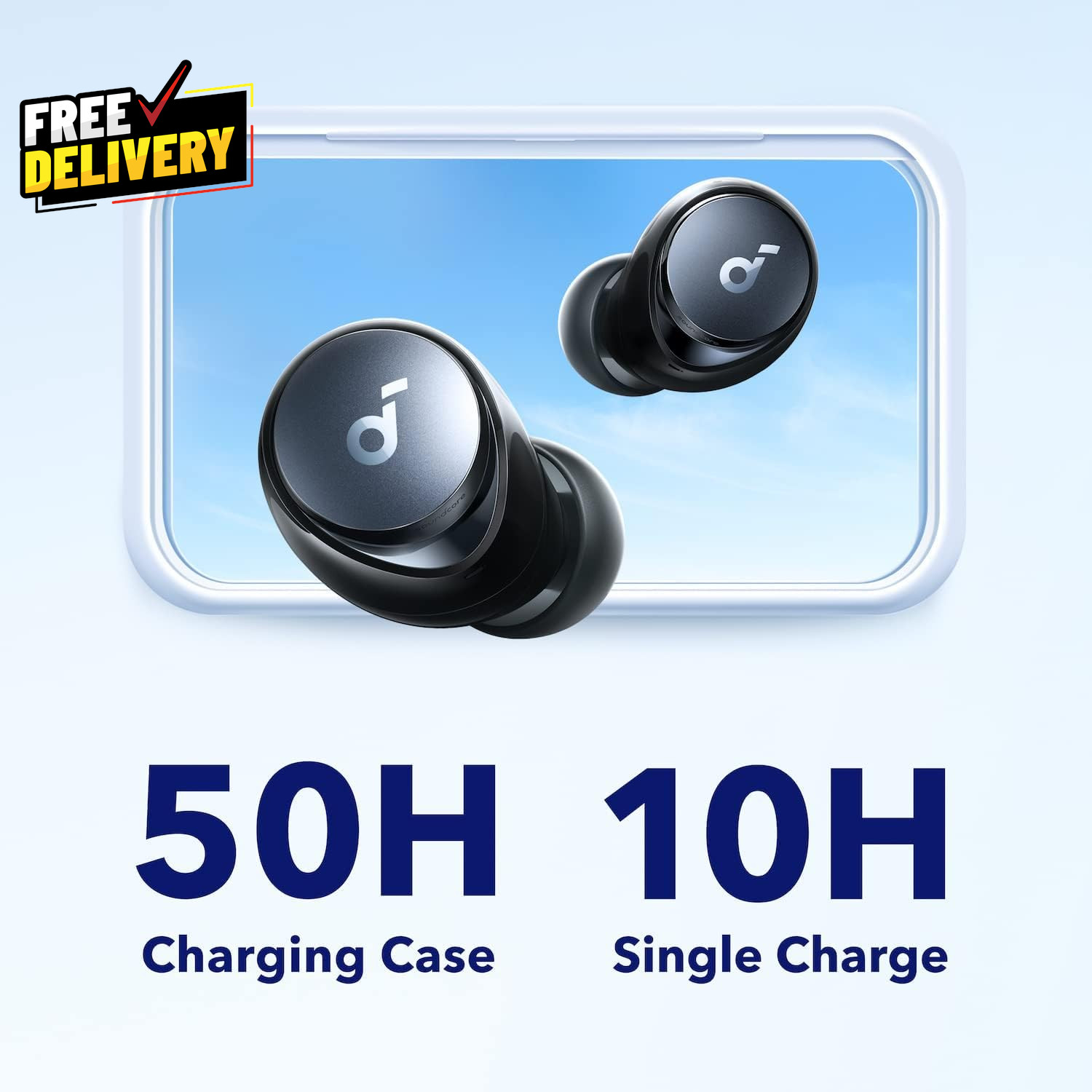 by Anker Space A40 Adaptive Active Noise Cancelling Wireless Earbuds