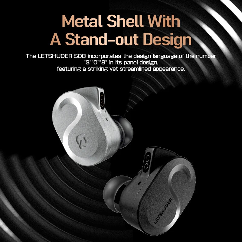 Letshuoer S08 Fourth Generation in Ear Monitor Earphone Dual-coil 13mm Planar