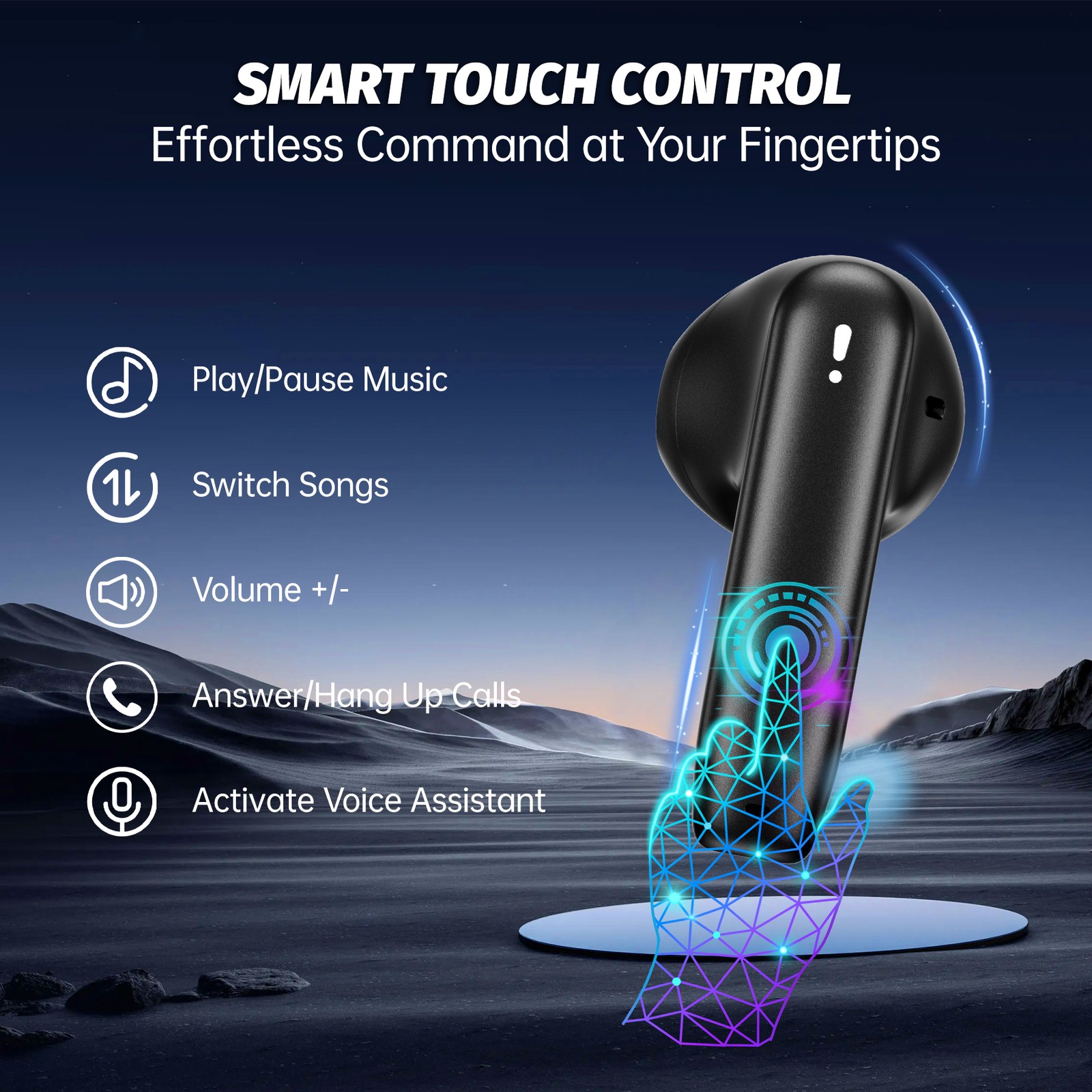 Wireless Open ear Headphone Hi-Res Sound Bluetooth Earphone Sports Earbuds