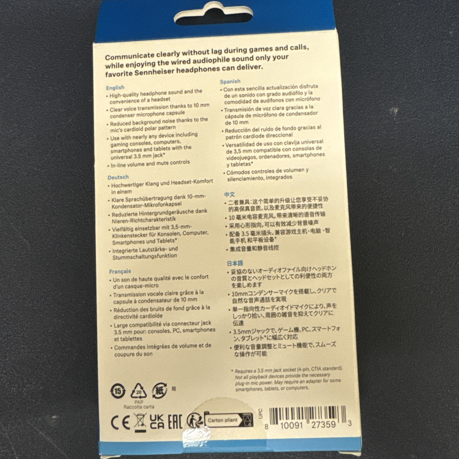 Sennheiser HD 500 BAM Boom Arm Microphone for HD 500 Series/620S Headphones