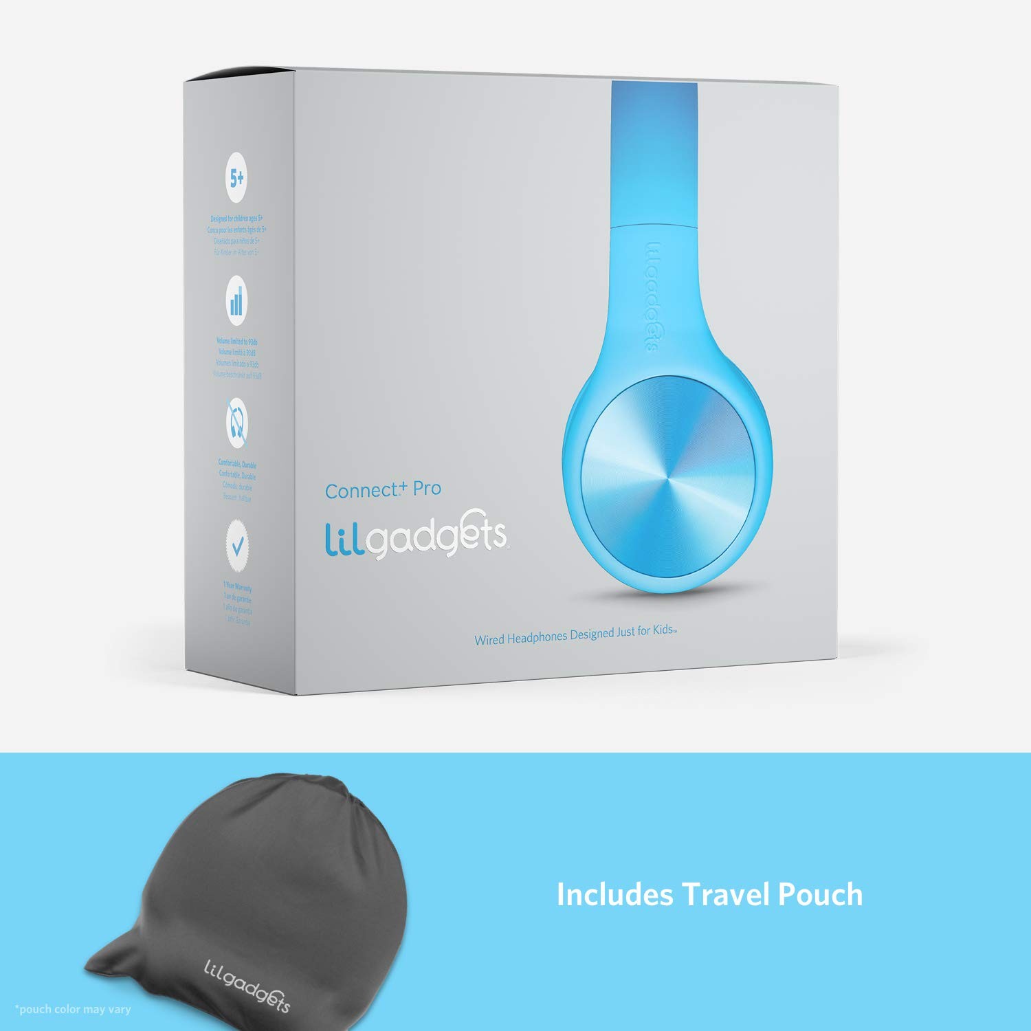 Blue Connect+ Pro Wired Kids Headphones Microphone Volume Limiting OverEar