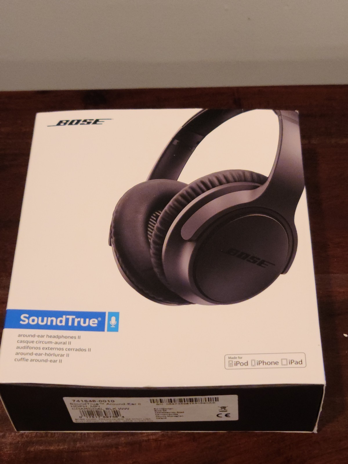 Bose SoundTrue Around-Ear II 2 Headphones Headset Apple Devices Charcoal NEW
