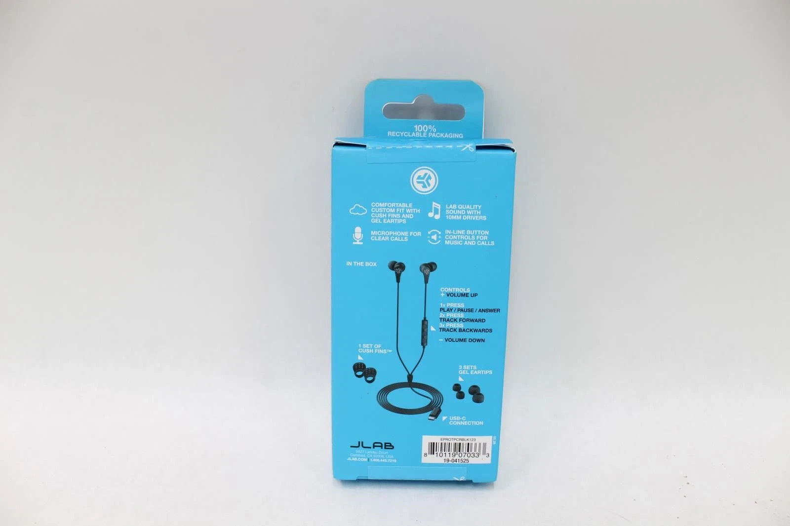 JLab – JBuds Pro USB-C Wired Earbuds – Black