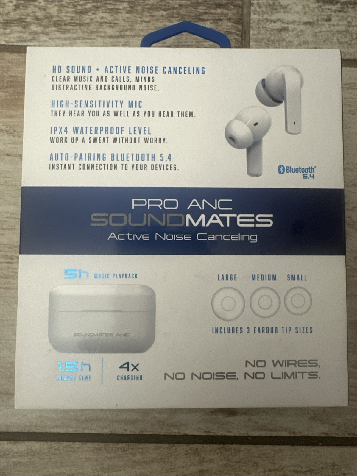 Tzumi SoundMates Pro ANC Bluetooth 5.0 Wireless Earbuds – White