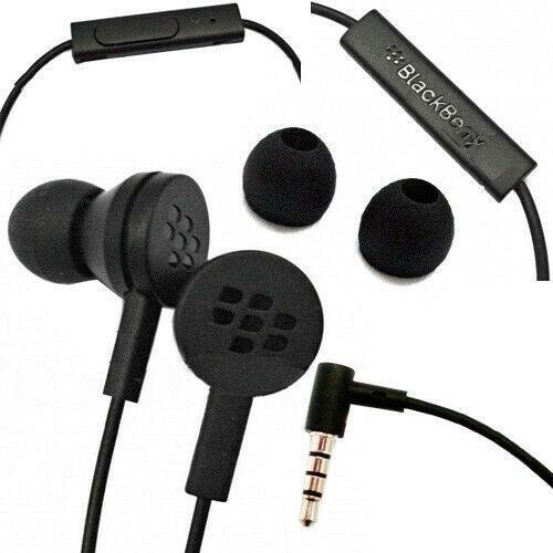 Blackberry Earbuds WS-510 HDW-61938-001 Black Wired 3.5mm Right Angle Jack OEM