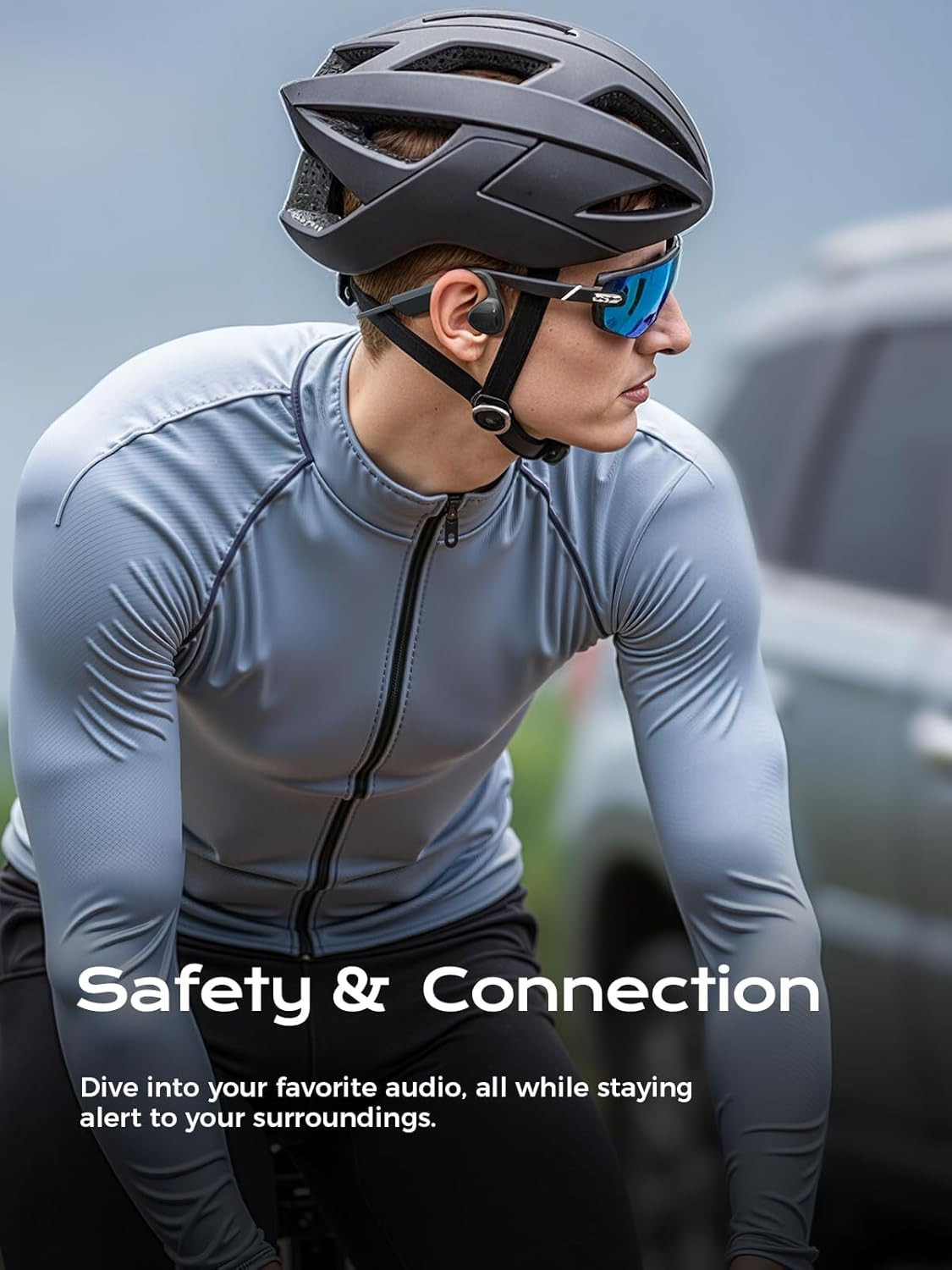 Bone Conduction Headphones,Open Ear Headphones Bluetooth 5.3 with Mic,Bone Condu