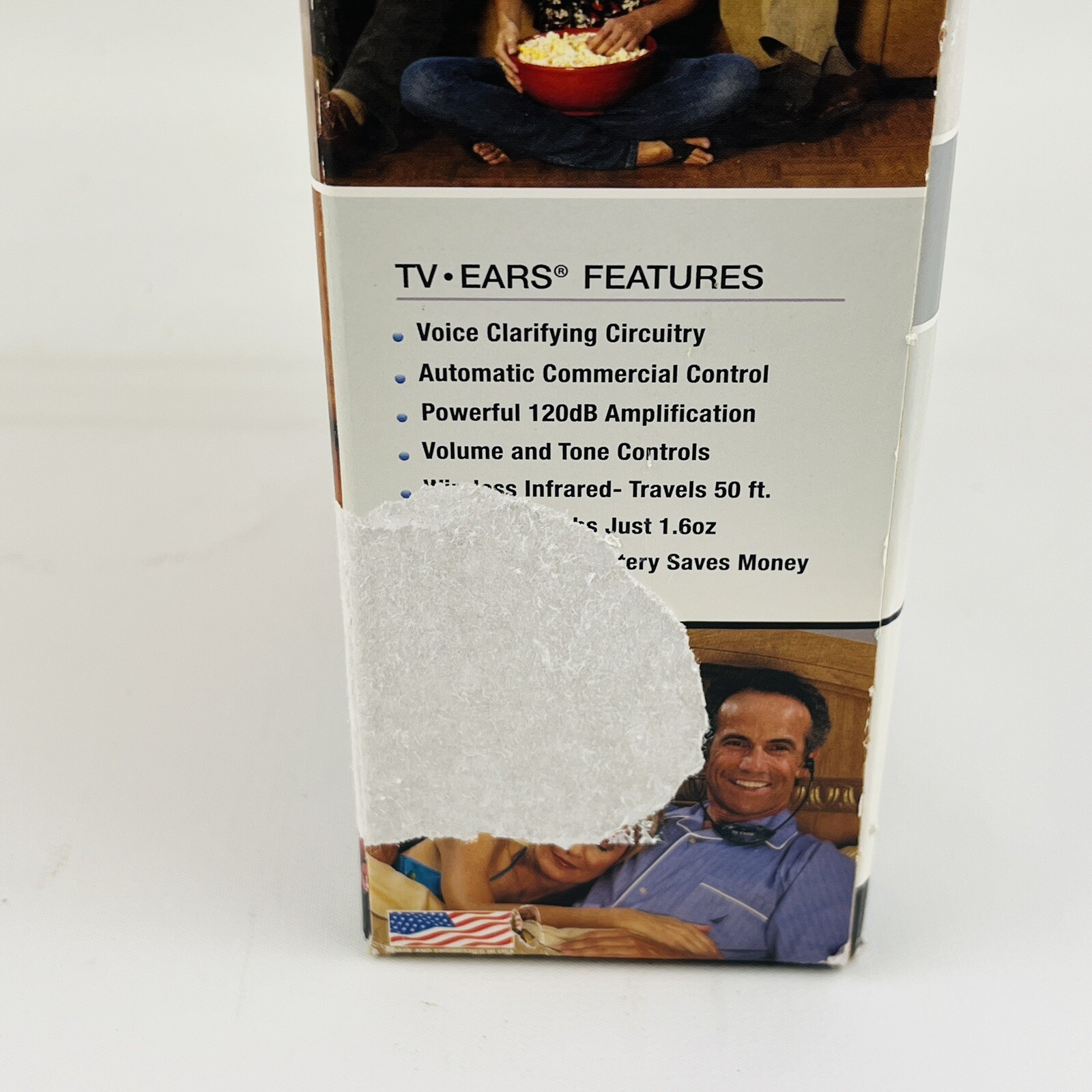 TV Ears 3.0 Wireless Headset & 10 Replacement Ear Tips Amplifies Clarifies
