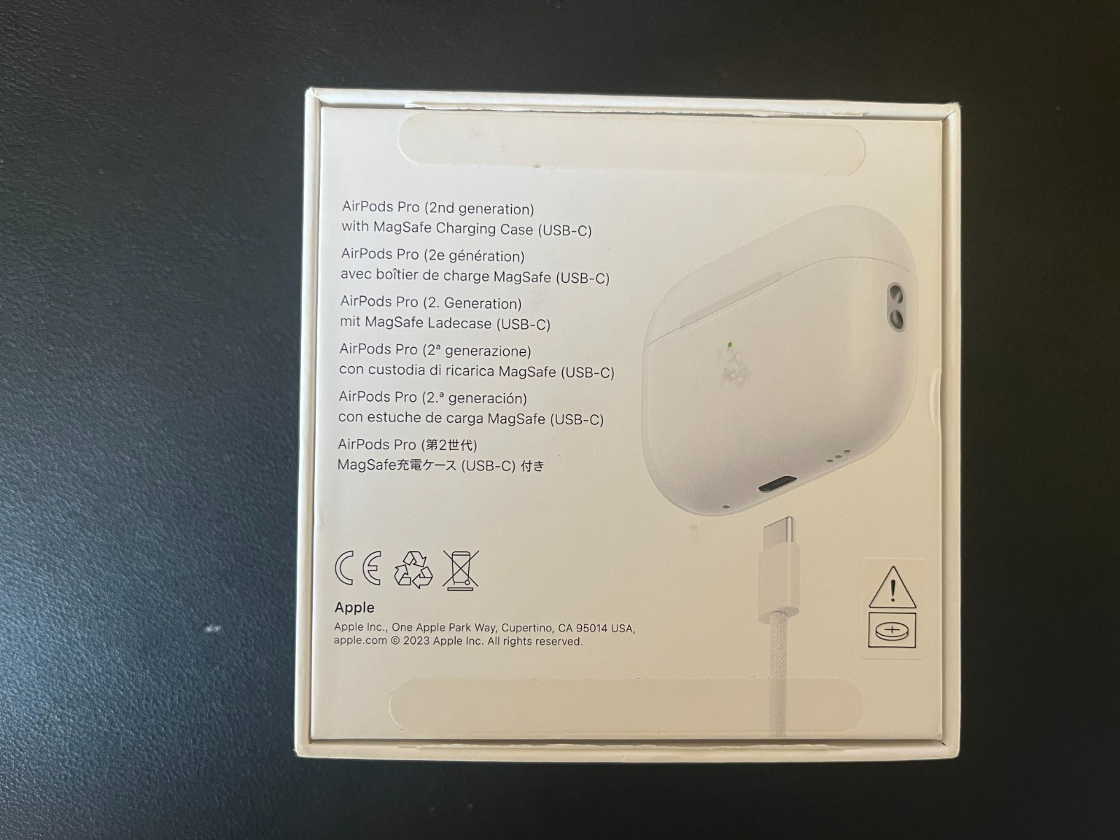 Apple AirPods Pro 2nd Gen Earbuds with USB-C MagSafe Case White MTJV3LL/A