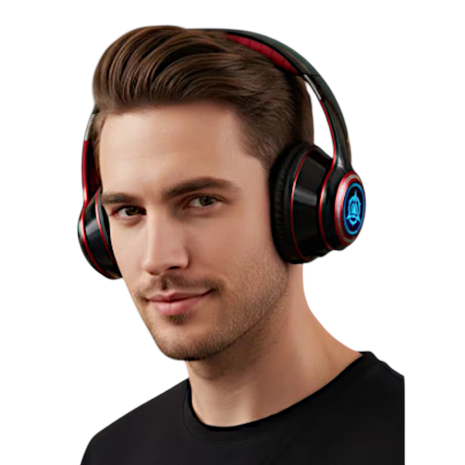 LED Wireless Bluetooth 5.2 Headphones Over-Ear TF Card RGB Wired Plug Headset