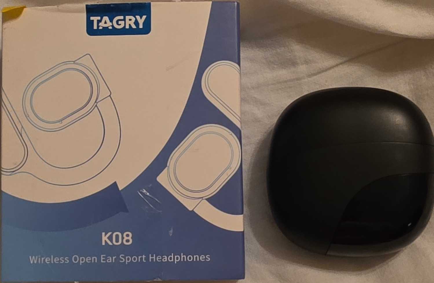 TAGRY K08 Sport Bluetooth Headphones, Open Ear, Waterproof, Touch Control, Black