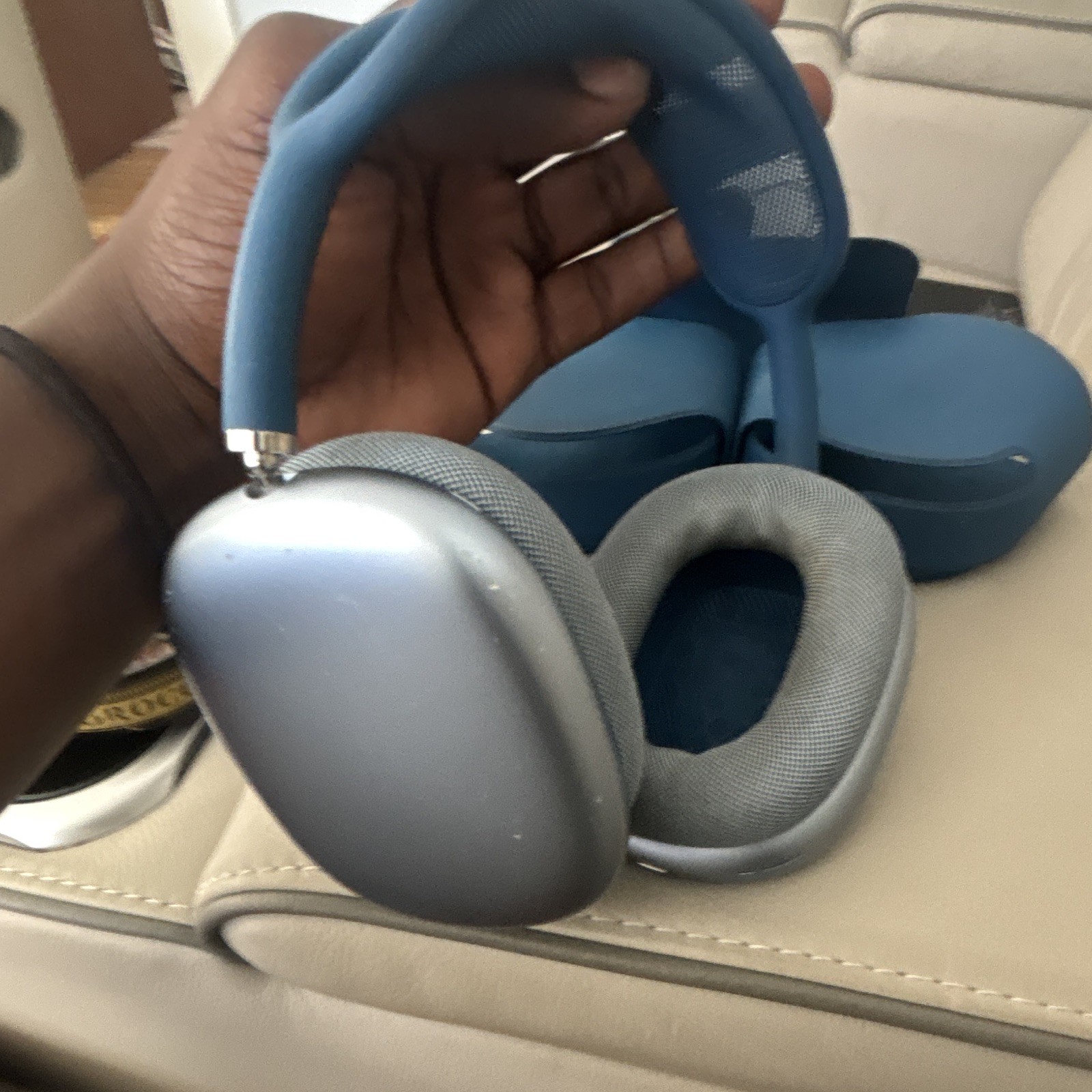 Apple AirPods Max Bluetooth Wireless Over-Ear Headphones Blue w/ ANC Mic