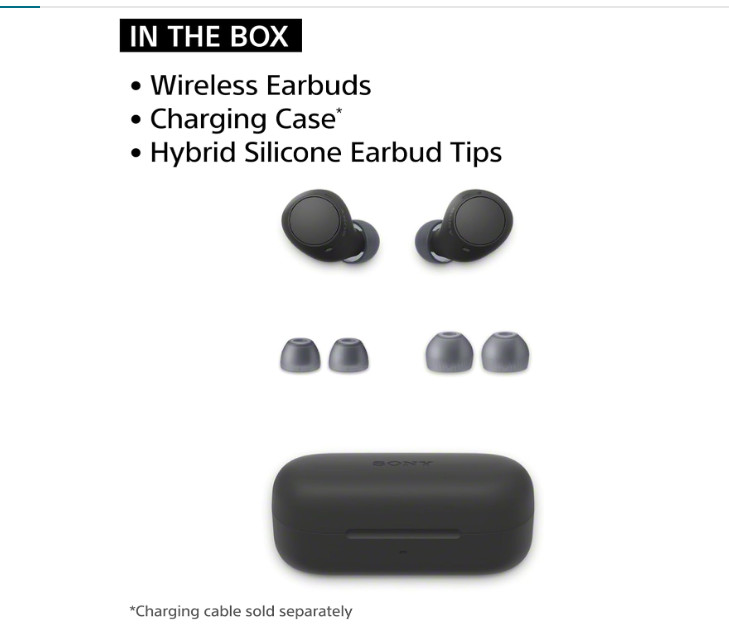 Sony WF-C510 Compact and Lightweight Truly Wireless Earbuds with Up To 11 Hours