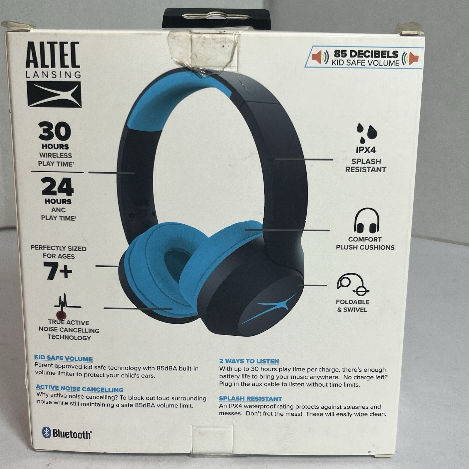 Altec Lansing MZX4500 Kid Safe ANC Bluetooth Headphones Pink, Blue 2 Pack