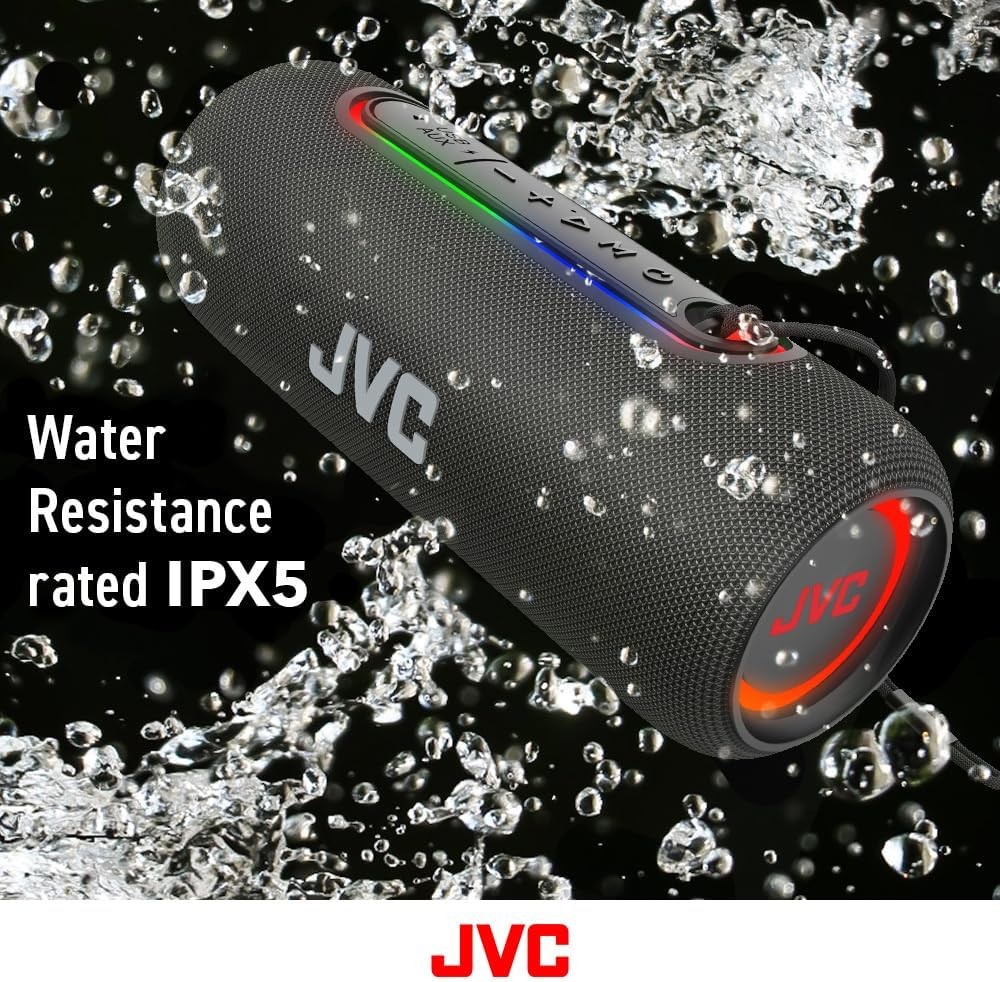 JVC Illuminated Portable Wireless Speaker Bluetooth TWS USB-C SPPA5BTB