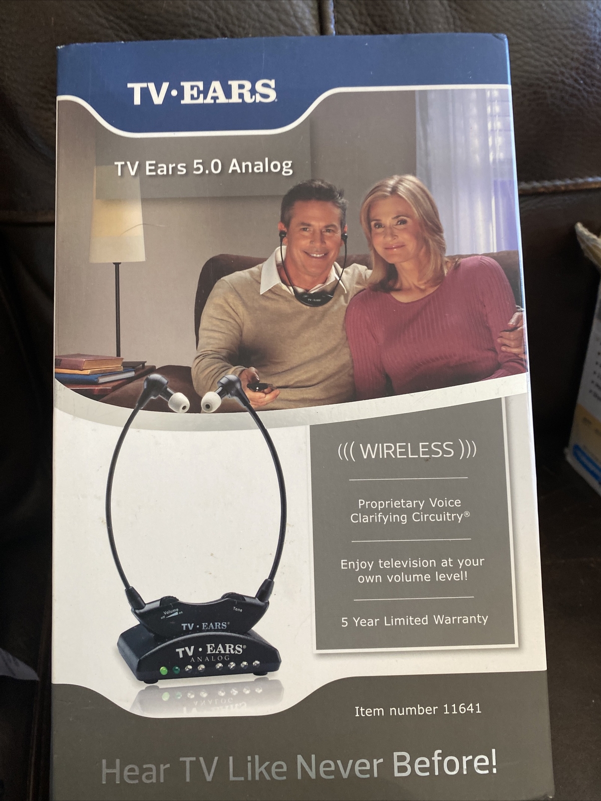 TV EARS 5.0 Analog Wireless Voice Clarifying Headset System 11641 EUC