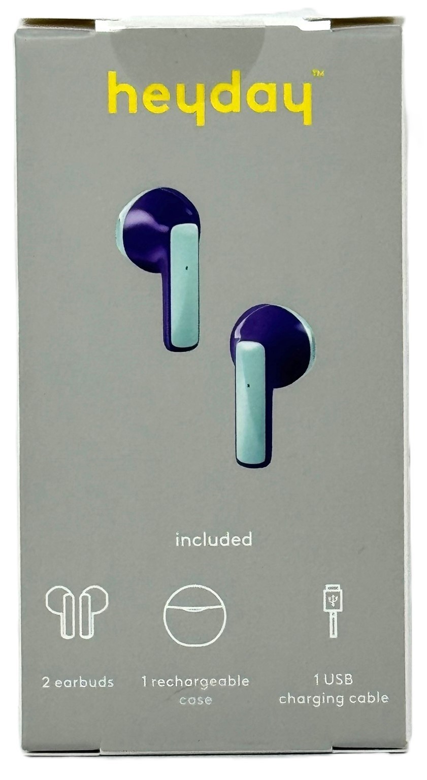 Heyday True Wireless Earbuds W/Rechargeable Case Micro USB Charging Cable – DUSK