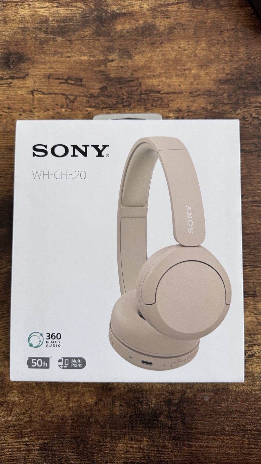 Sony WH-CH520 Over Ear Wireless Bluetooth Headphones WHCH520 – BEIGE