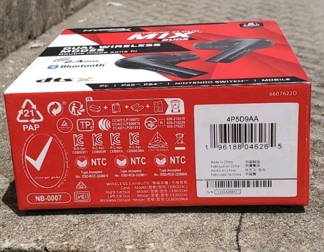 HyperX Cloud Mix Buds Wireless Earbuds Open Box MISSING Piece