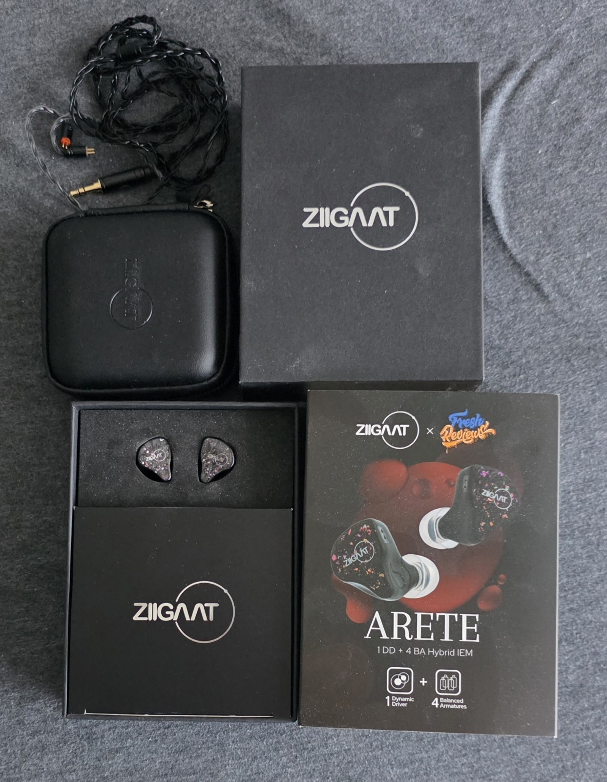Linsoul ZiiGaat x Fresh Reviews Arete in Ear Monitor, 1DD+4BA Hybrid Earphone