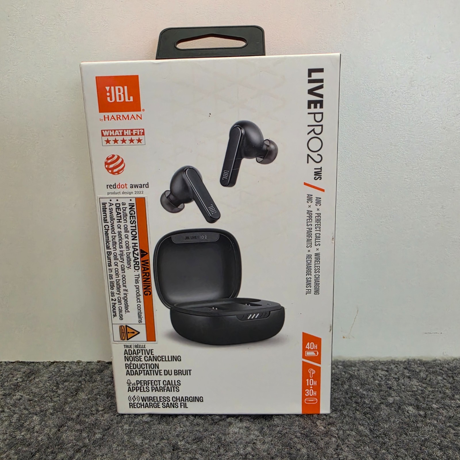 JBL Live Pro 2 True Wireless Noise Cancelling Earbuds, Wireless Charging