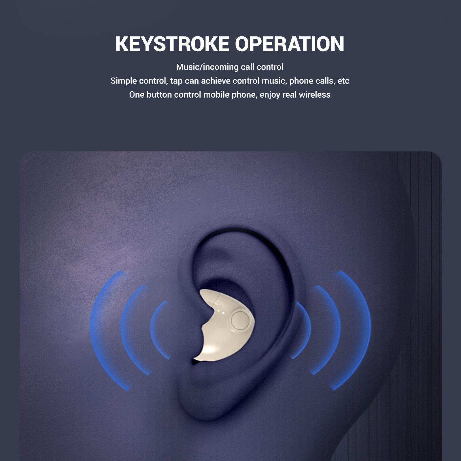 Bluetooth 5.3 Headset Invisible Sleep Wireless Earbuds TWS Waterproof Earphone