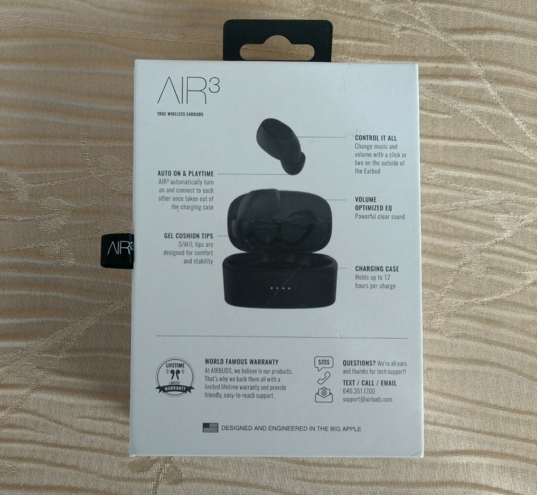 Air3 Airbuds True Wireless Earbuds Brand NEW Sealed Water Resistant