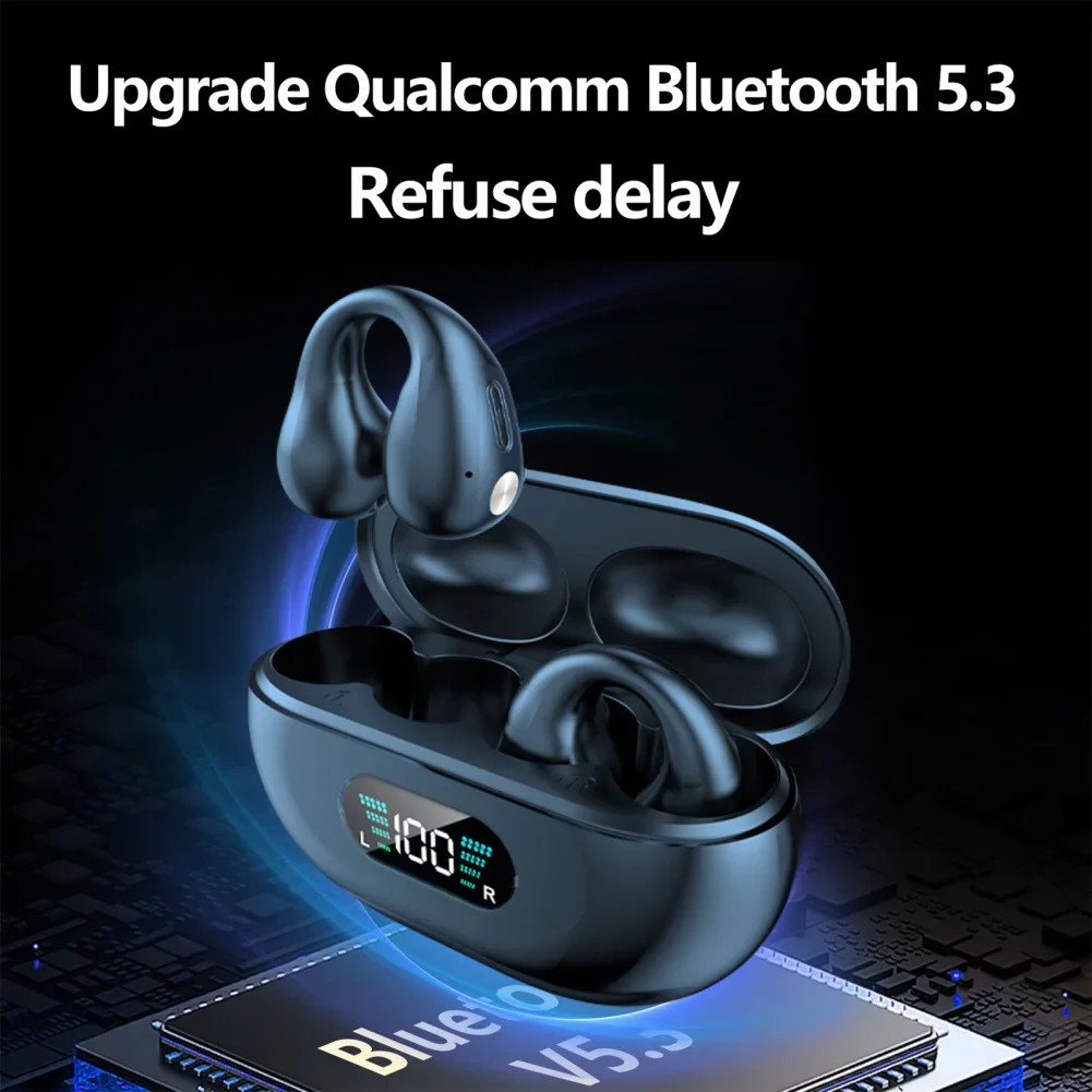Outdoor Bone Conduction Headphones Wireless Earbuds Sport Headset Bluetooth 5.3