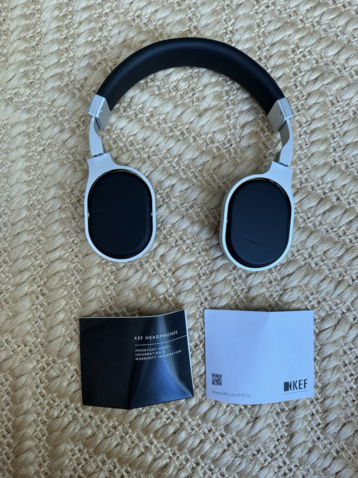 KEF M500 Hi-Fi On-Ear Wired Headphones Black/Silver