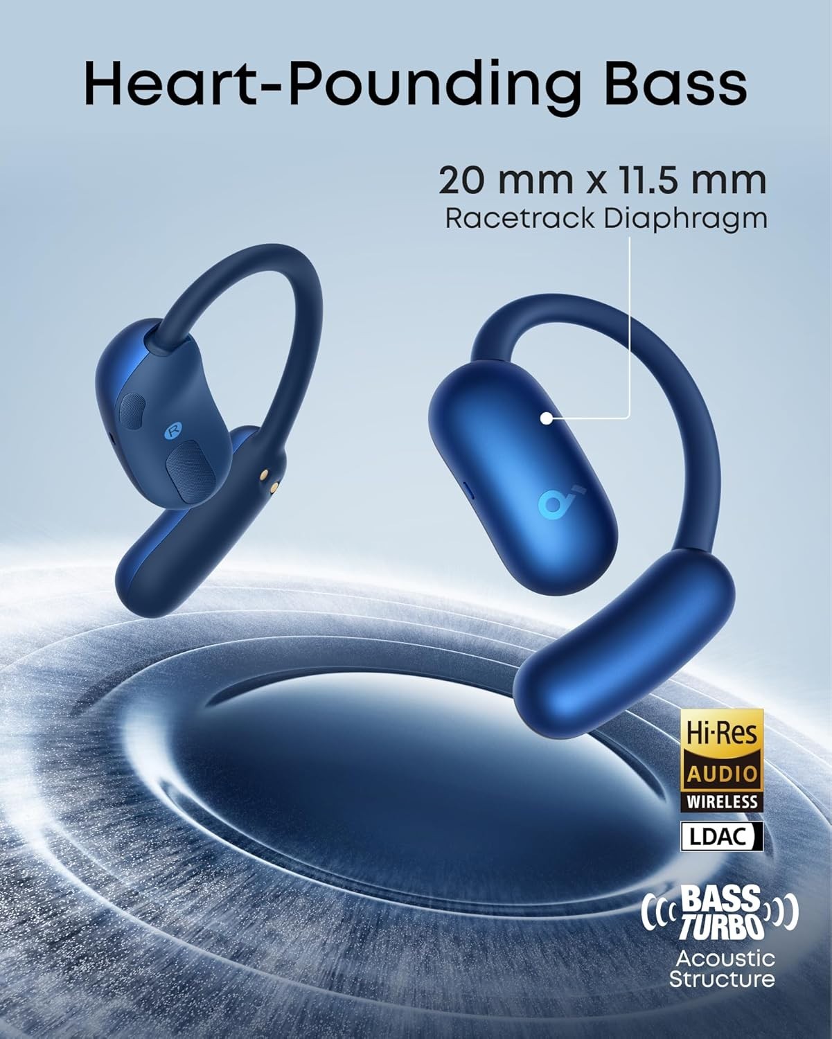 AeroFit 2 by , Open-Ear Headphones, Real-Time Translation Earbuds, 4 Adjustab…