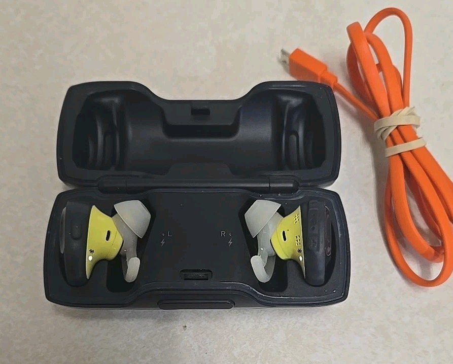 BOSE SoundSport Free Truly Wireless Sport Headphones – Midnight Blue/Citron