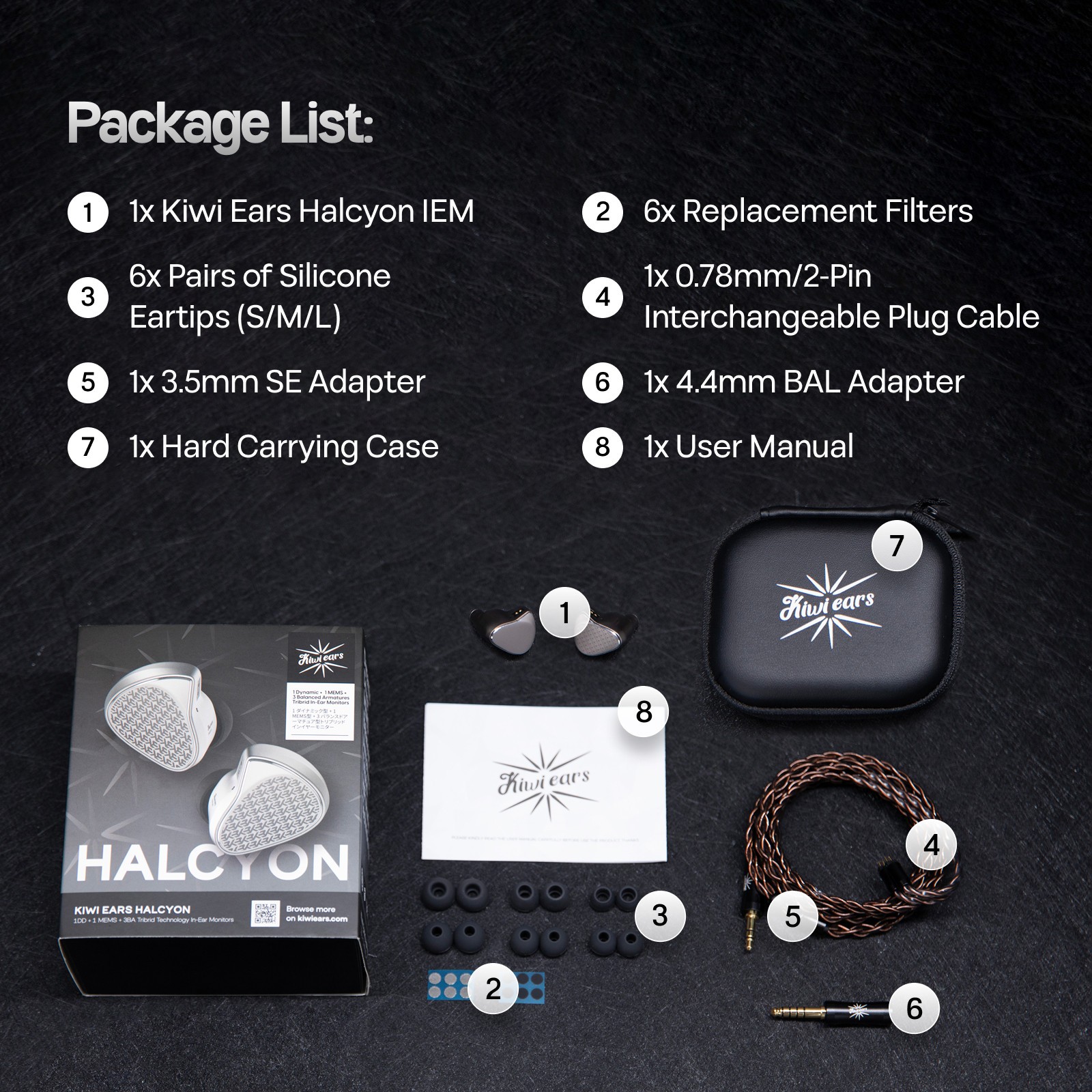 Kiwi Ears Halcyon World’s First MEMS + 1DD + 3BA Tribrid IEM Earphones